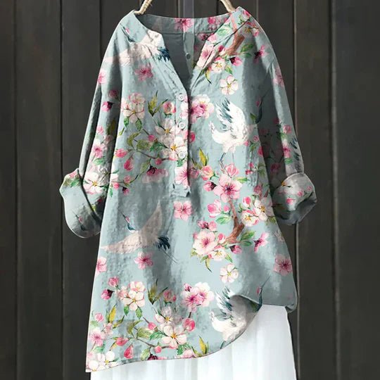 Clara Women’s Blouse with Loose Fit and Floral Pattern for Summer Style 0