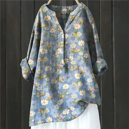 Clara Women’s Blouse with Loose Fit and Floral Pattern for Summer Style 2