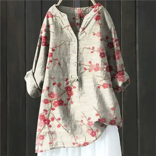 Clara Women’s Blouse with Loose Fit and Floral Pattern for Summer Style 6