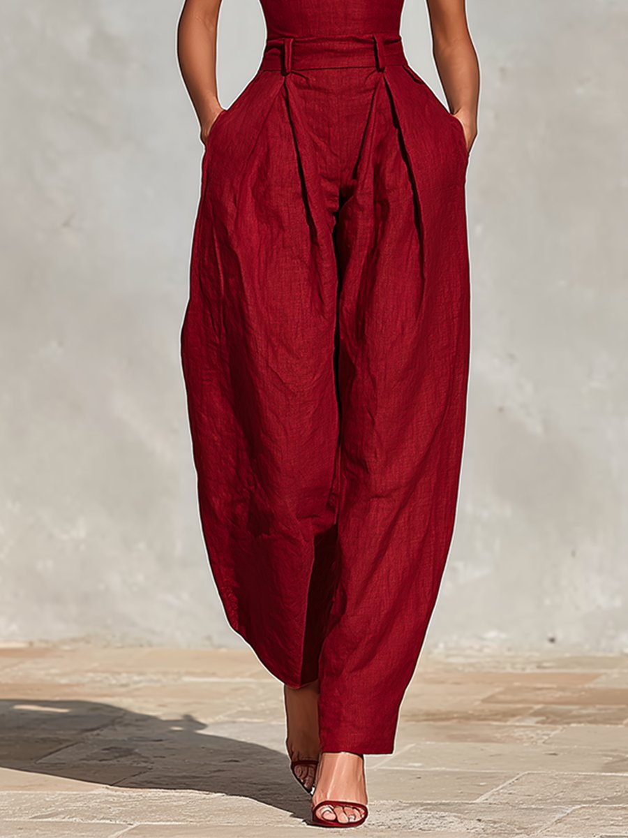 Clara Women's Jumpsuit with High-Waist Design and Wide-Leg Trousers 3