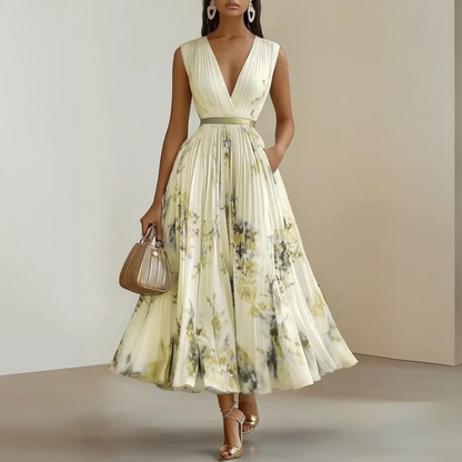 Clara Women’s Maxi Dress with Flowing Sleeveless Design and Floral Pattern 4