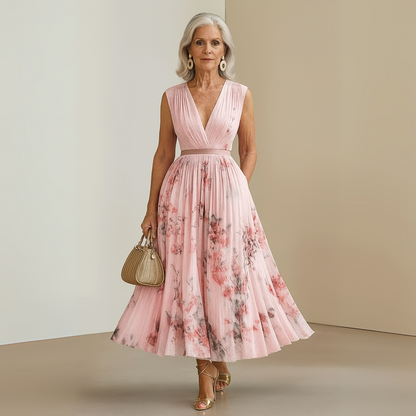 Clara Women’s Maxi Dress with Flowing Sleeveless Design and Floral Pattern 8