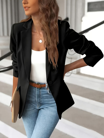 Cleo Women's Blazer with One-Button Closure and Structured Fit 0