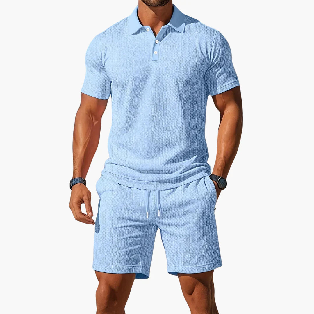 Cora Men's Polo Set with Tailored Fit and Structured Collar 0