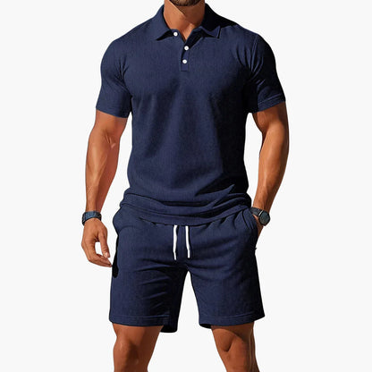 Cora Men's Polo Set with Tailored Fit and Structured Collar 1