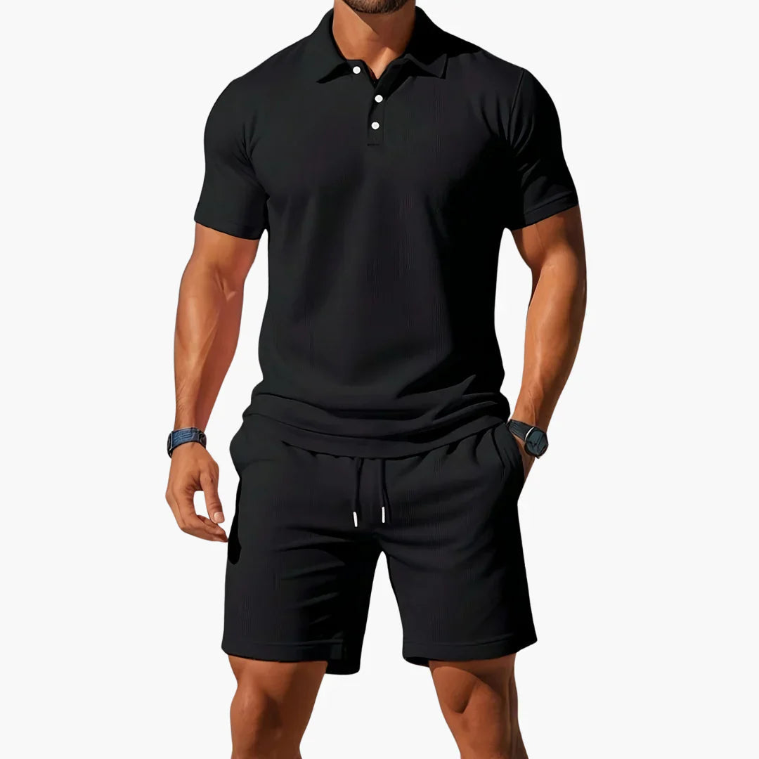 Cora Men's Polo Set with Tailored Fit and Structured Collar 4