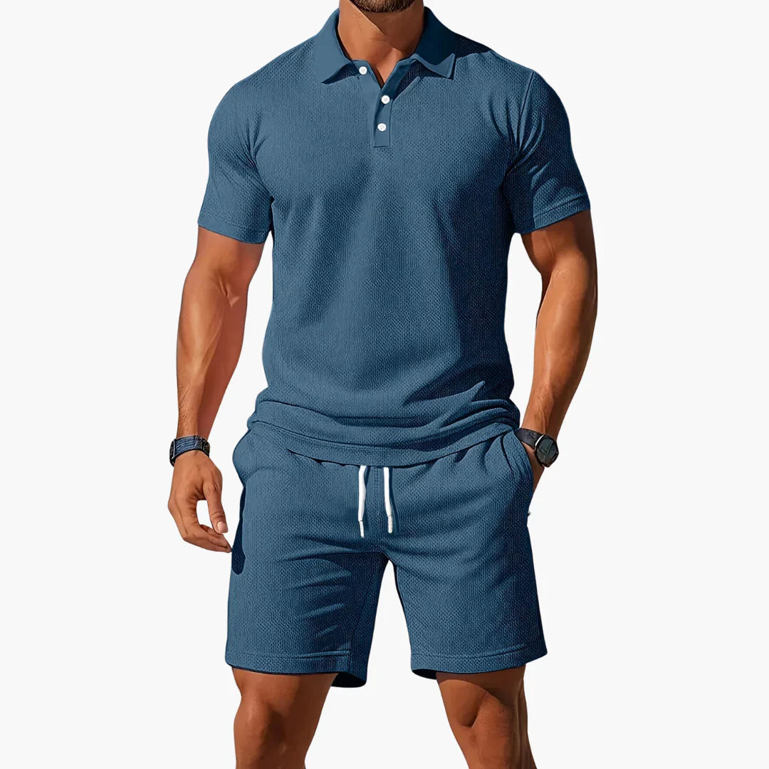 Cora Men's Polo Set with Tailored Fit and Structured Collar 6