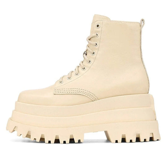 Cora Women’s Platform Ankle Boots featuring a chunky lug sole and stylish lace-up design for a trendy and comfortable look. 0
