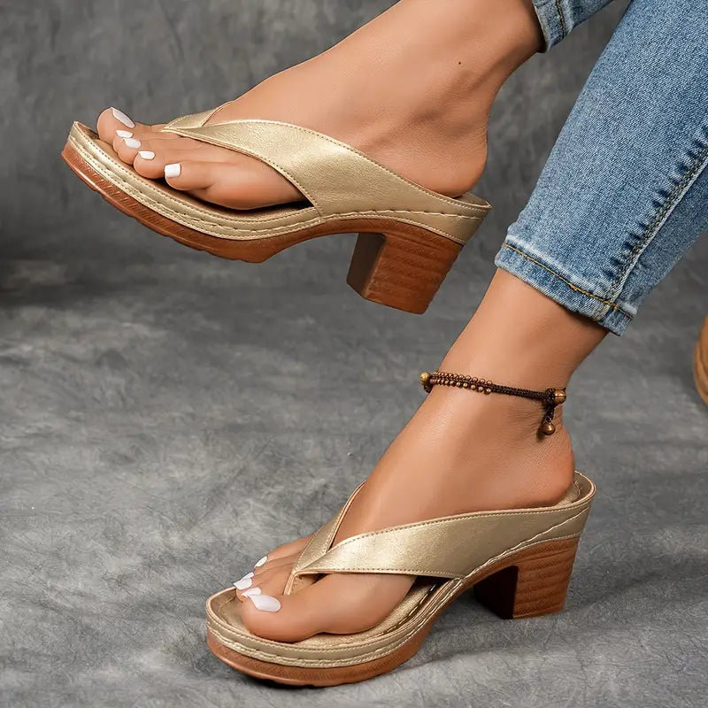 Cora Women’s Sandals with Open Design and Subtle Heels 2