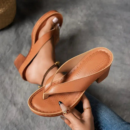 Cora Women’s Sandals with Open Design and Subtle Heels 6