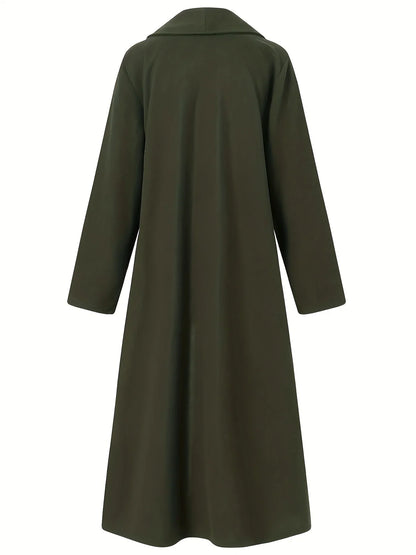 Cordelia Women’s Longline Coat featuring a flowing silhouette and open front design, perfect for stylish layering in any season. 3