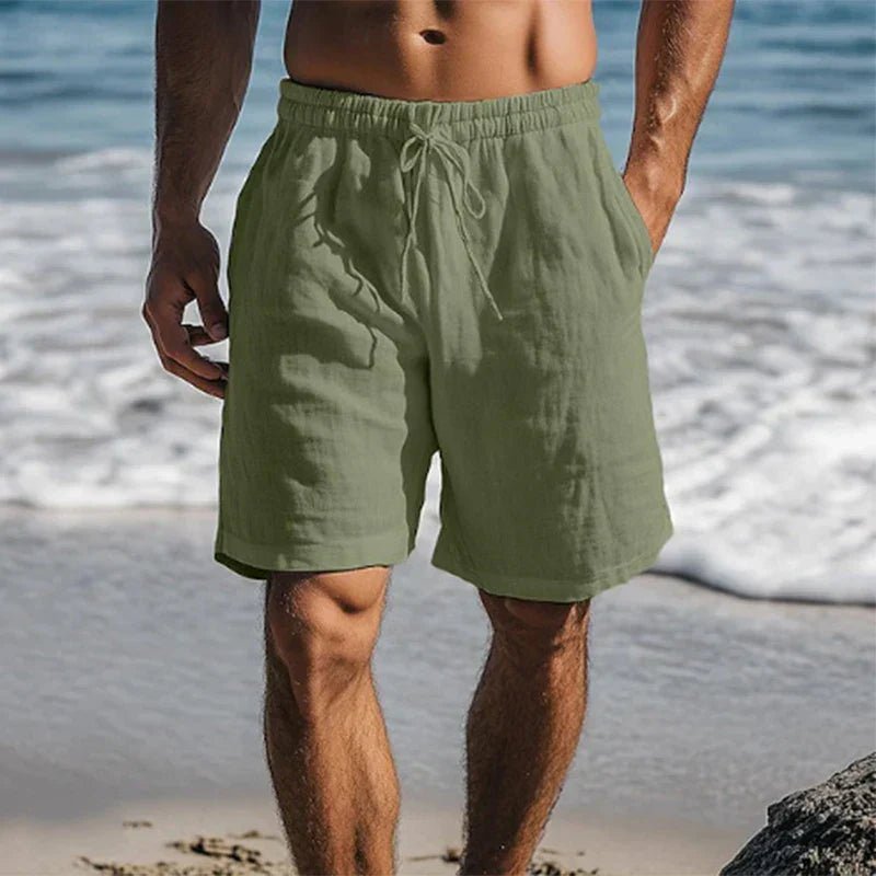 Crest Men's Swim Trunks with Quick-Drying Fabric and Elastic Drawstring Waistband 4