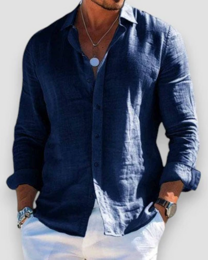 Crisp Men’s Dress Shirt with Lightweight Breathable Fabric and Tailored Fit 6