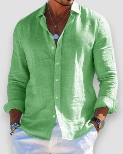 Crisp Men’s Dress Shirt with Lightweight Breathable Fabric and Tailored Fit 9