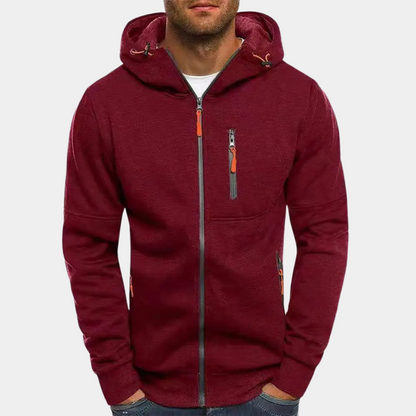 Cruz Men's Hoodie with Full-Length Zip and Relaxed Fit 12