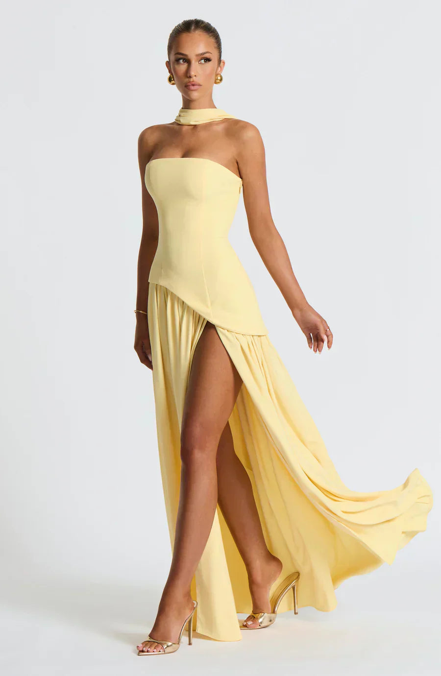Dahlia Women’s Maxi Dress with Asymmetrical Design for Wedding Guests 0