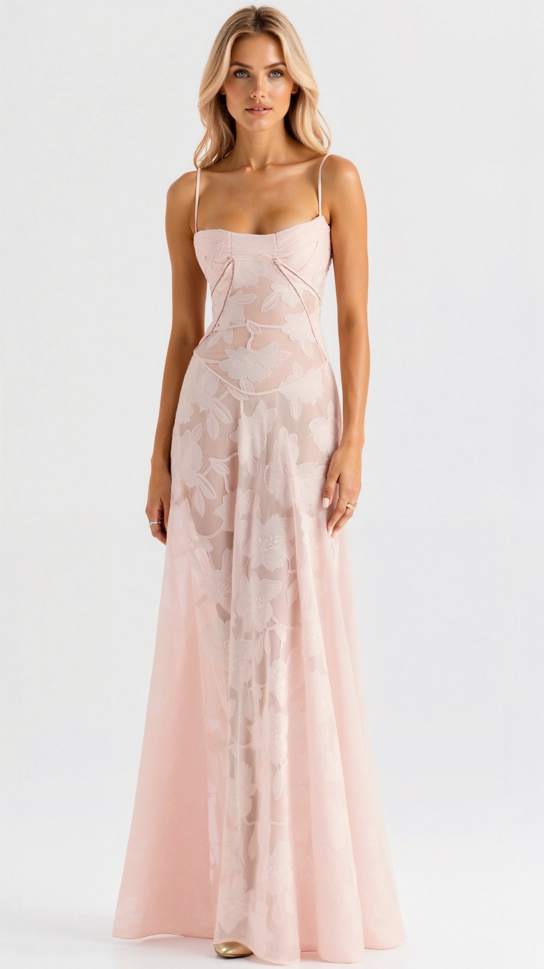 Dahlia Women’s Maxi Dress with Structured Neckline and Flowing Silhouette 1