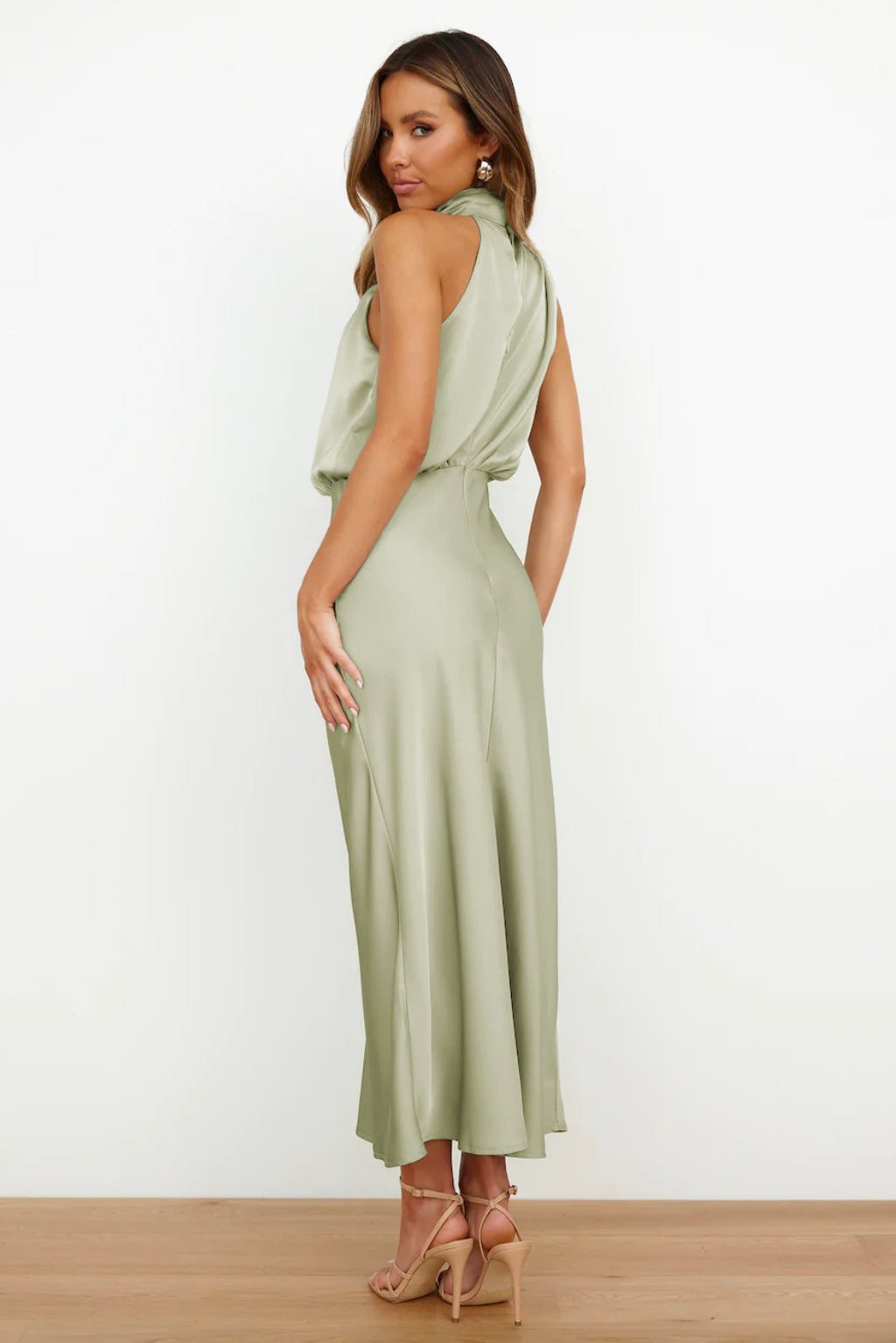 Dalia Women’s Cocktail Dress with Draped Neckline and Flowing Silhouette 2