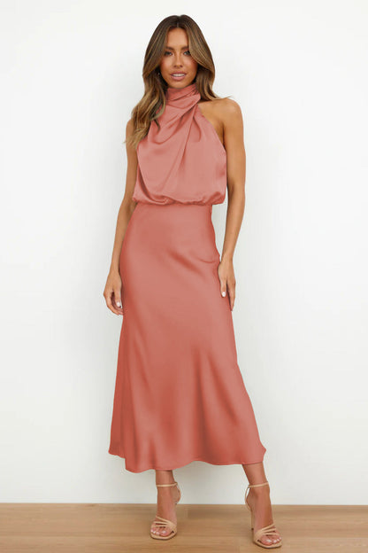Dalia Women’s Cocktail Dress with Draped Neckline and Flowing Silhouette 5