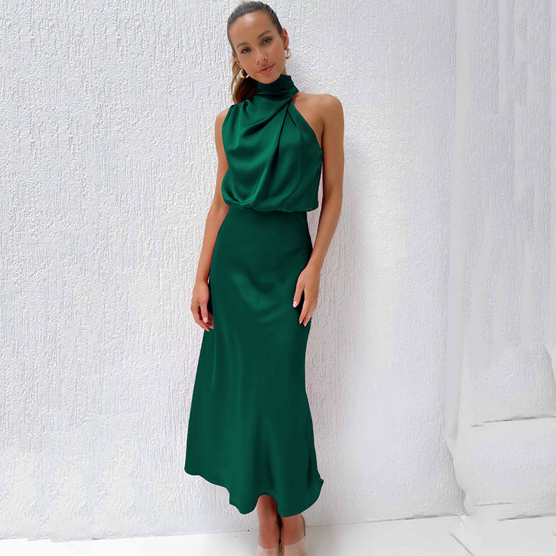 Dalia Women’s Cocktail Dress with Draped Neckline and Flowing Silhouette 9