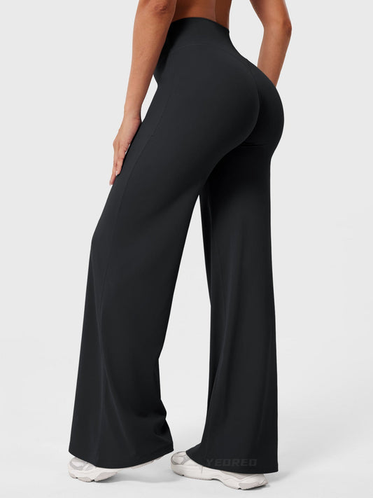 Dalia Women’s Flare Pants with High Waist and Flowing Legs 0