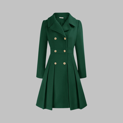 Dami Women's Long Sleeve Coat | Double Button, Classic Silhouette 11