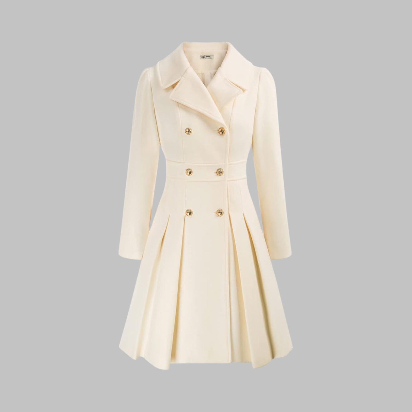 Dami Women's Long Sleeve Coat | Double Button, Classic Silhouette 13
