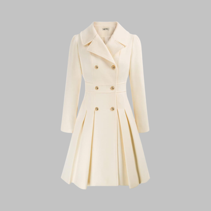 Dami Women's Long Sleeve Coat | Double Button, Classic Silhouette 13