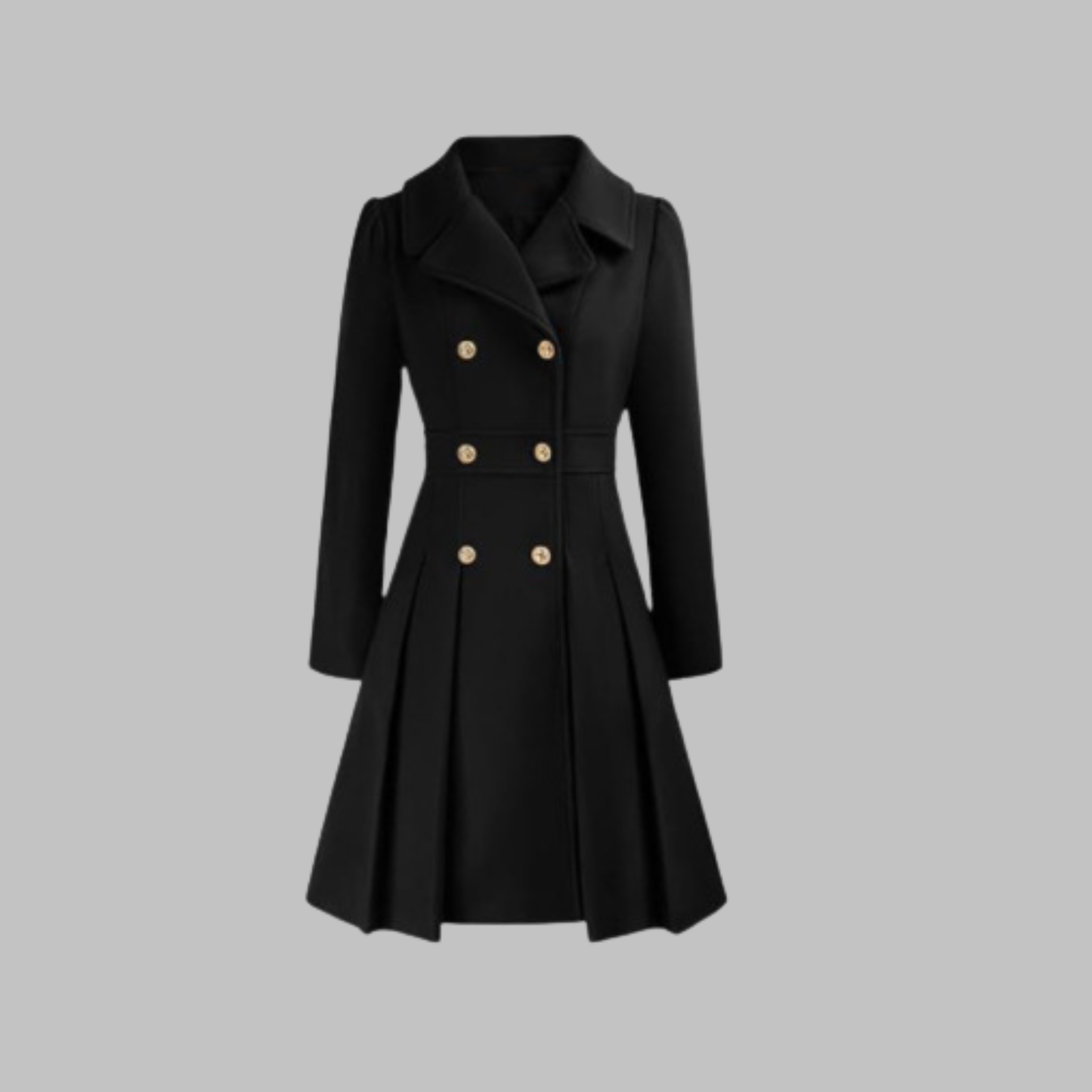 Dami Women's Long Sleeve Coat | Double Button, Classic Silhouette 16