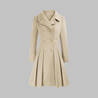 Dami Women's Long Sleeve Coat | Double Button, Classic Silhouette 5