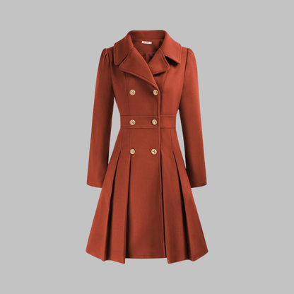 Dami Women's Long Sleeve Coat | Double Button, Classic Silhouette 7