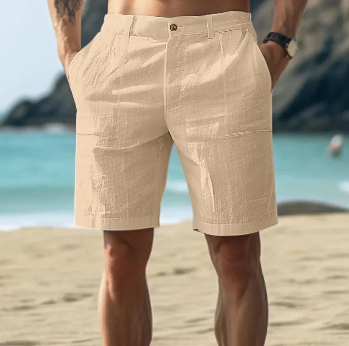 Daniel Men's Shorts with Classic Fit and Button Waistband for Summer Style 1