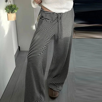 Dazzle Women’s Wide Leg Trousers with Vertical Striped Design and Relaxed Fit 6