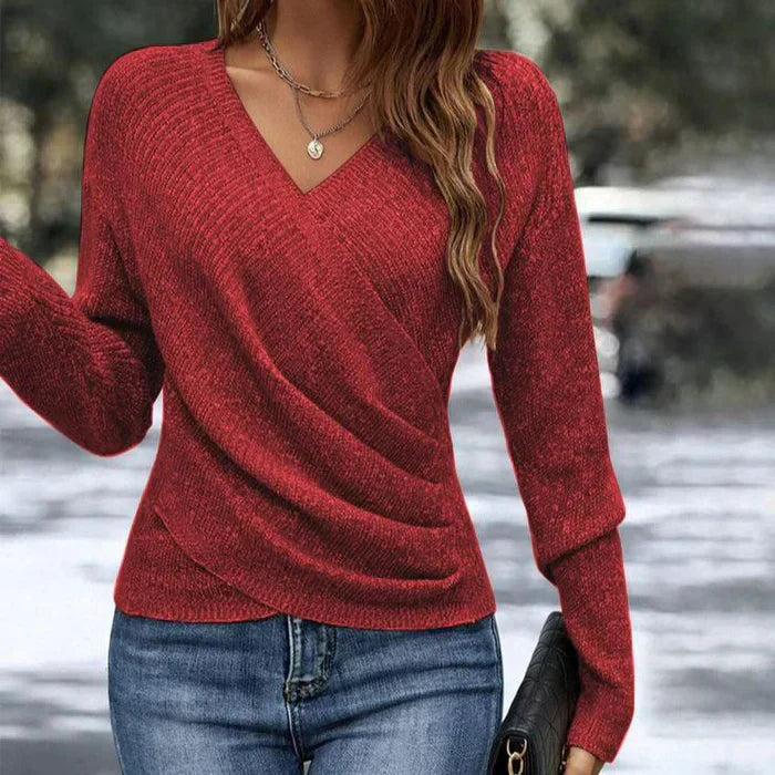 Doris Women’s Wrap Top with V-Neck Design for Spring 3