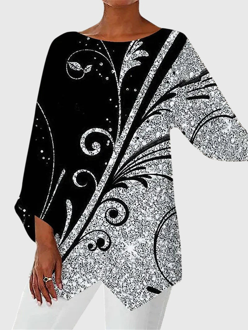 Dorothea Women’s Long Sleeve Top with Butterfly Pattern 5