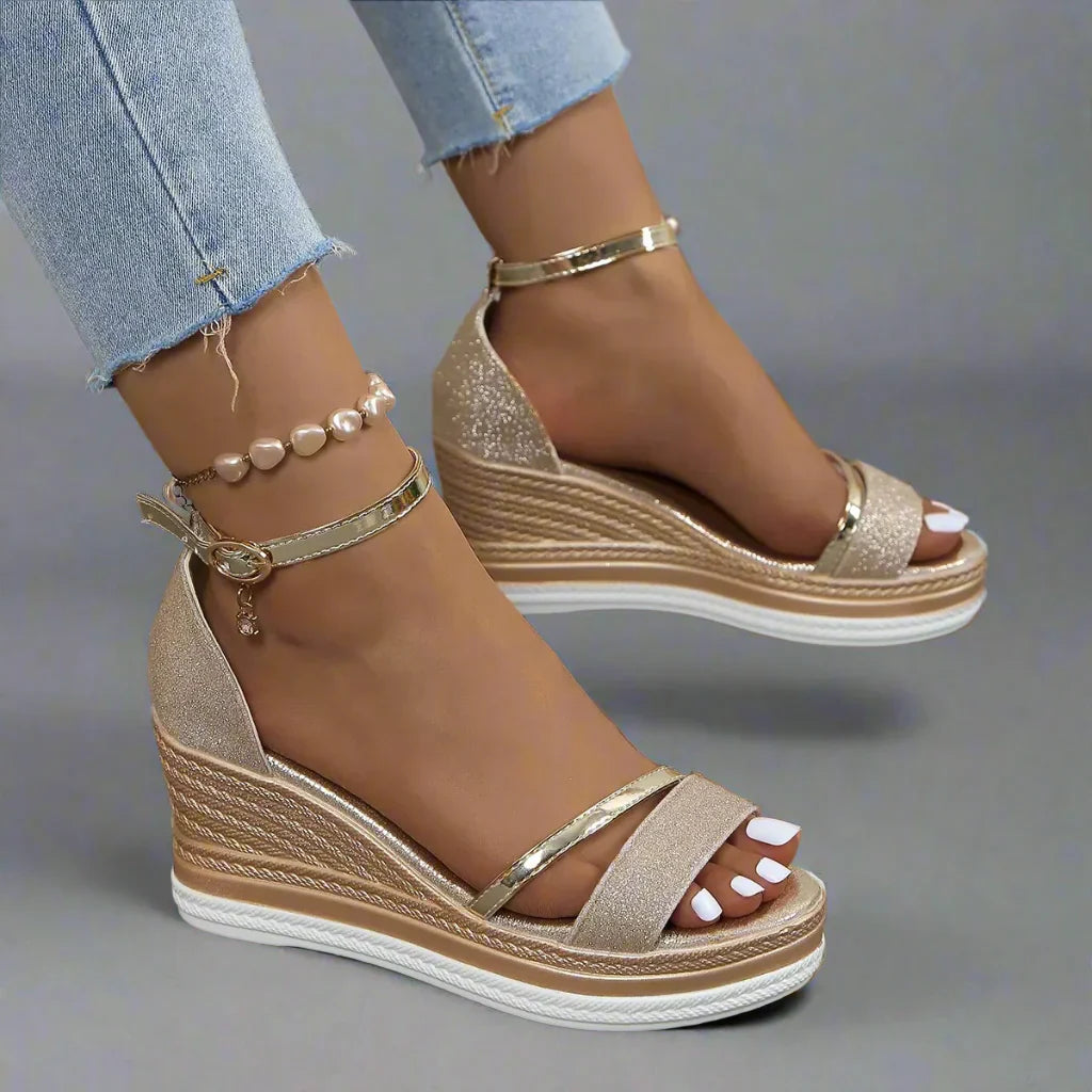 Eden Women’s Sandals with Platform Wedge Heel and Open Toe Design 3