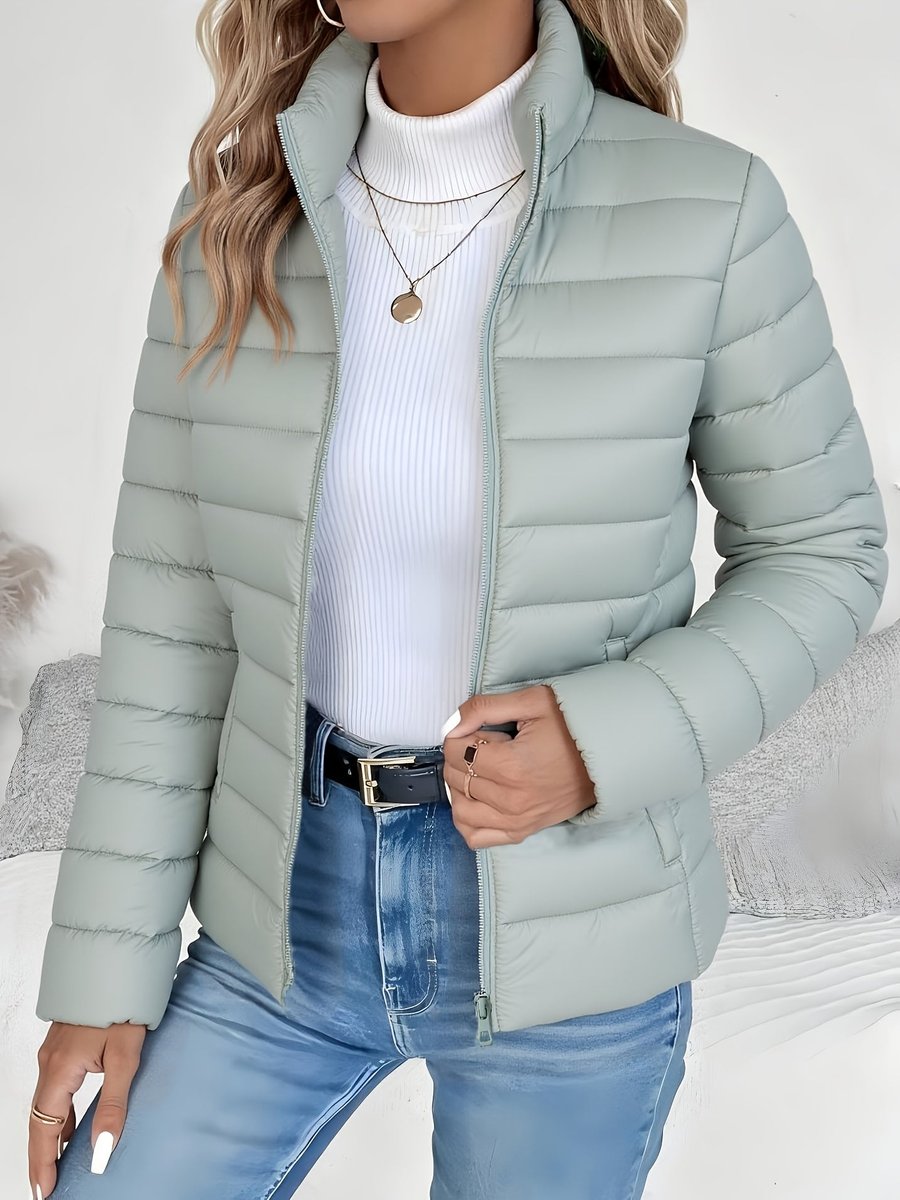 Eleanor Women's Puffer Coat | Lightweight Quilted Design, Stand Collar 6