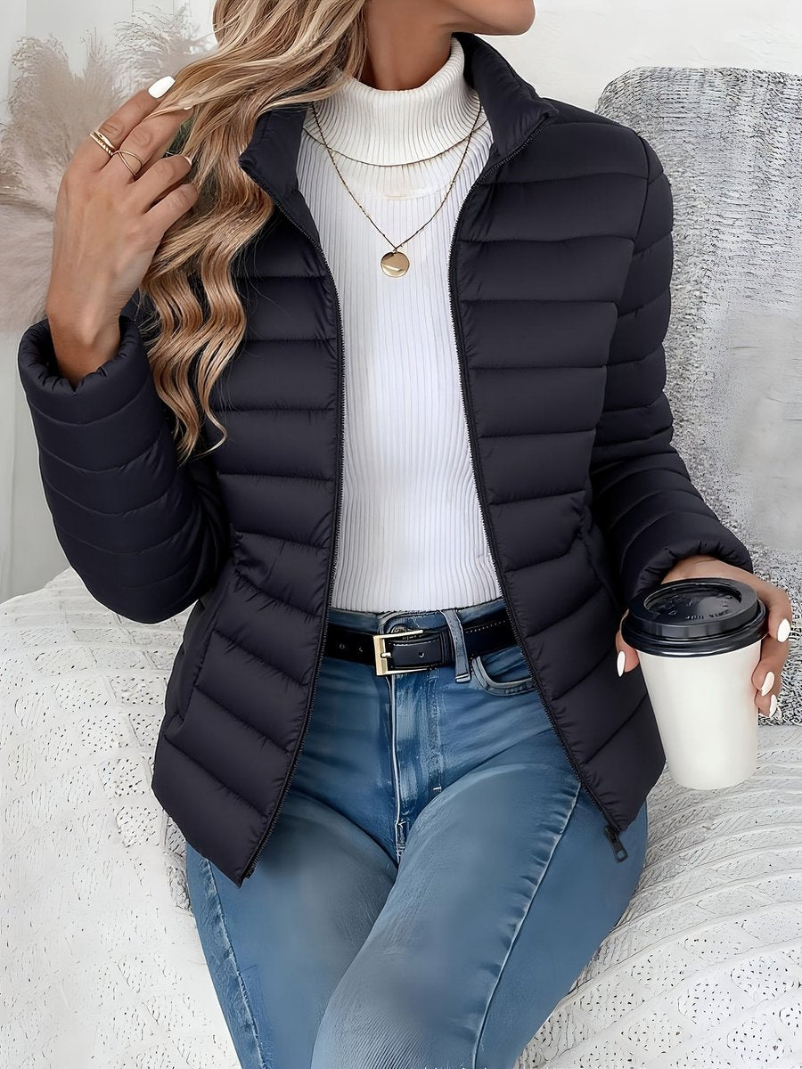 Eleanor Women's Puffer Coat | Lightweight Quilted Design, Stand Collar 8