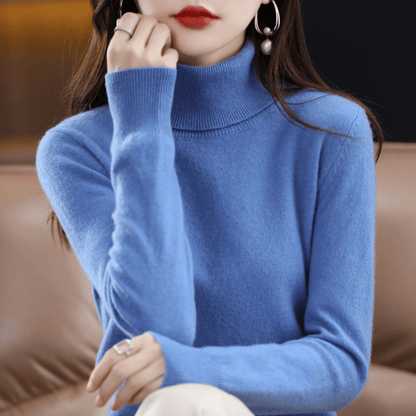 Elfriede Women’s Classic Sweater with Warm Turtleneck Design 0