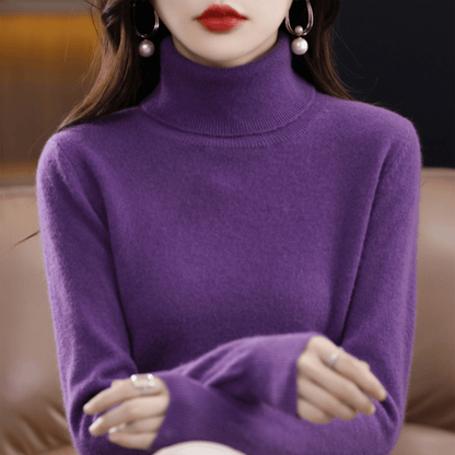 Elfriede Women’s Classic Sweater with Warm Turtleneck Design 2