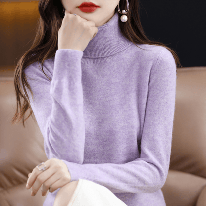 Elfriede Women’s Classic Sweater with Warm Turtleneck Design 3