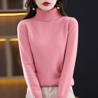 Elfriede Women’s Classic Sweater with Warm Turtleneck Design 4