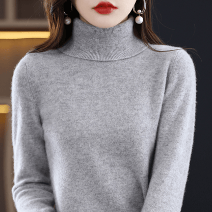 Elfriede Women’s Classic Sweater with Warm Turtleneck Design 8