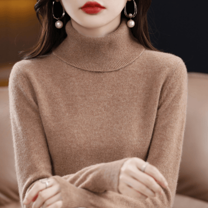 Elfriede Women’s Classic Sweater with Warm Turtleneck Design 9