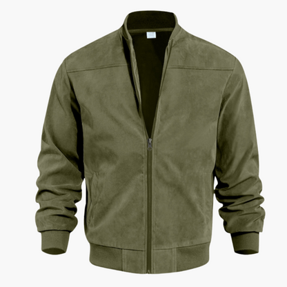 Eli Men’s Jacket with Suede Finish and Zipper Closure 3