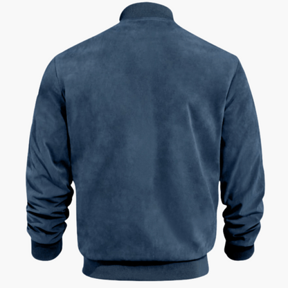 Eli Men’s Jacket with Suede Finish and Zipper Closure 7