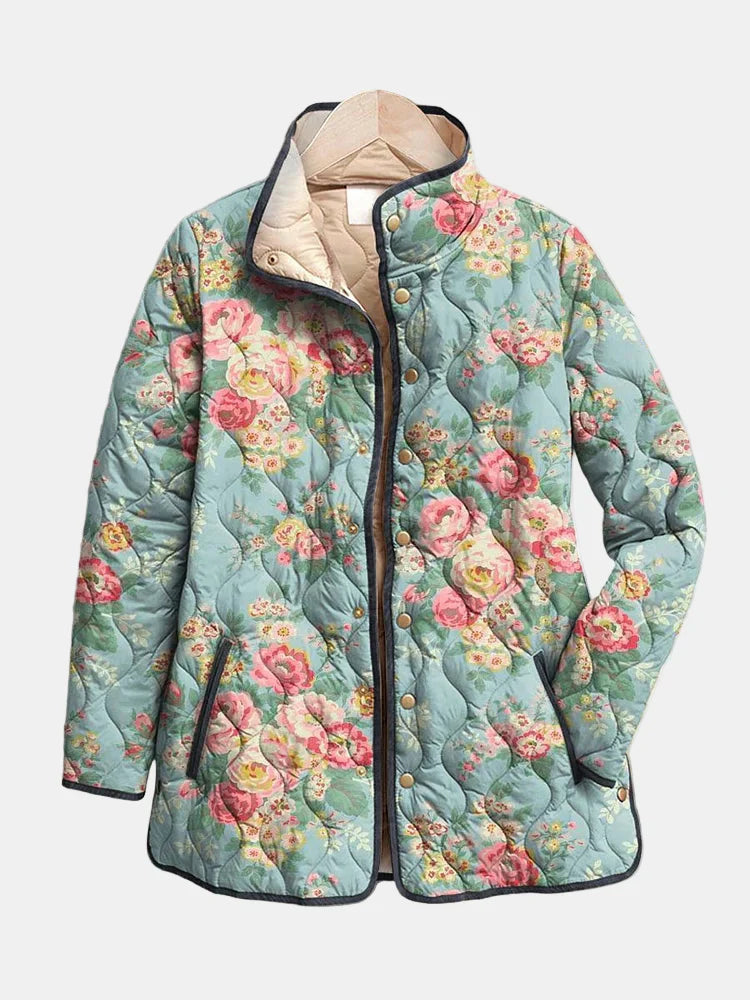 Eliza Women's Quilted Jacket | Floral Print, Lightweight Insulated 0