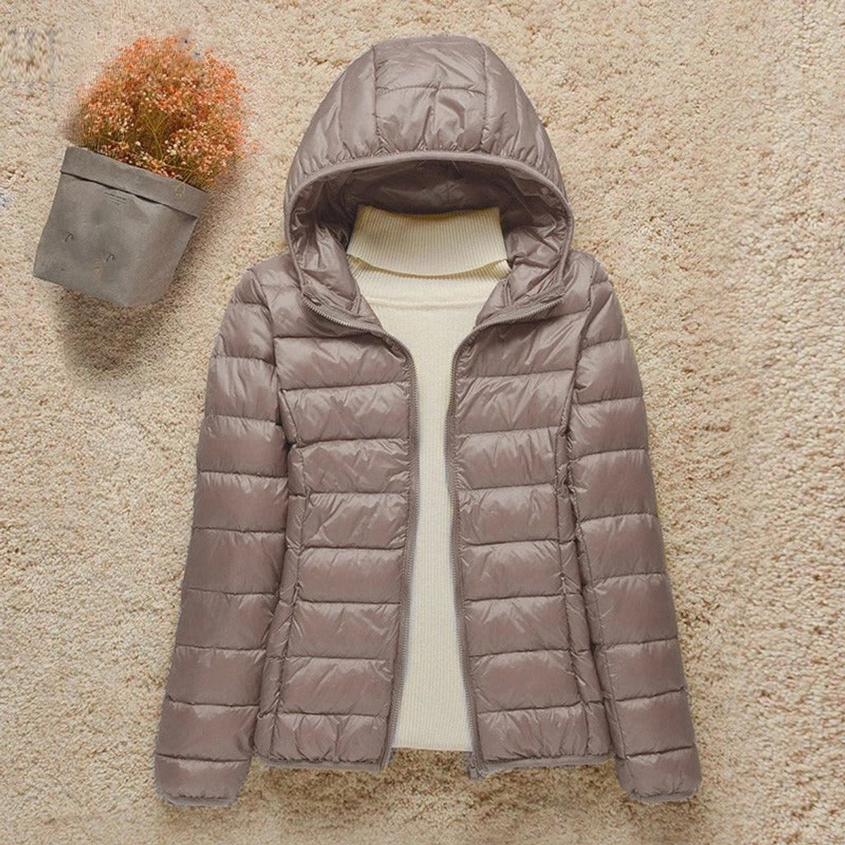 Elysia Women's Quilted Puffer Jacket | Lightweight, Packable Hooded Coat 0