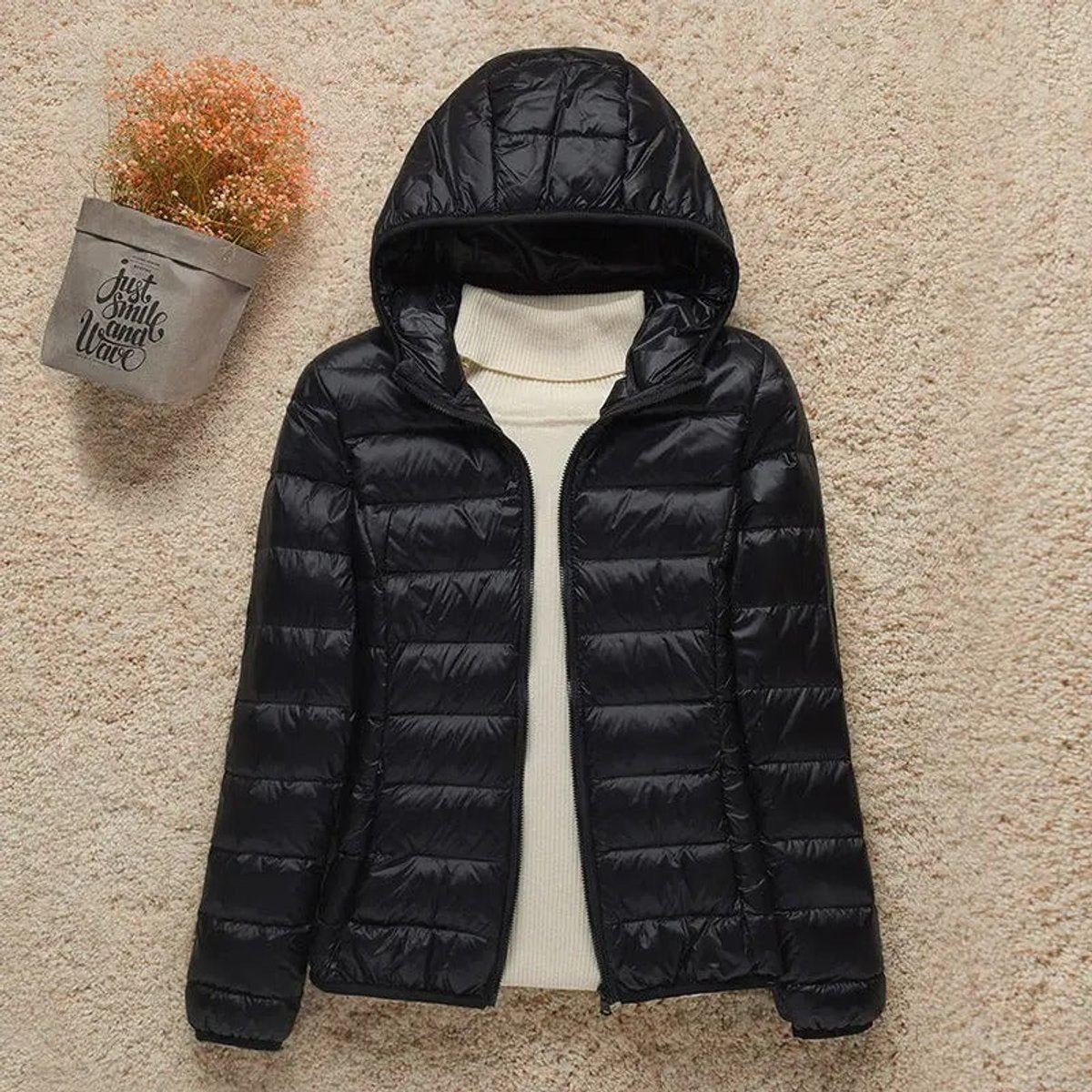 Elysia Women's Quilted Puffer Jacket | Lightweight, Packable Hooded Coat 3