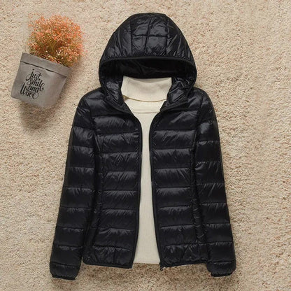 Elysia Women's Quilted Puffer Jacket | Lightweight, Packable Hooded Coat 3